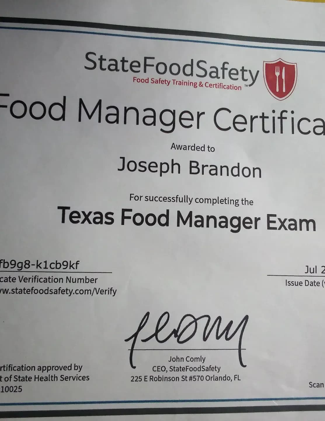 Chef Joseph Brandon image
